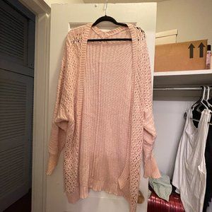 Urban Outfitters Pink Woven Cardigan